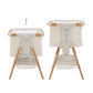 CoZee XL Bedside Crib & Cot Walnut/Ecru