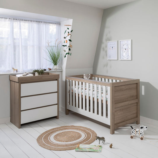 Tuti Bambini Modena 2 Piece Room Set - White/Oak