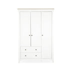 Clara 3 Door Triple Wardrobe - White & Ash