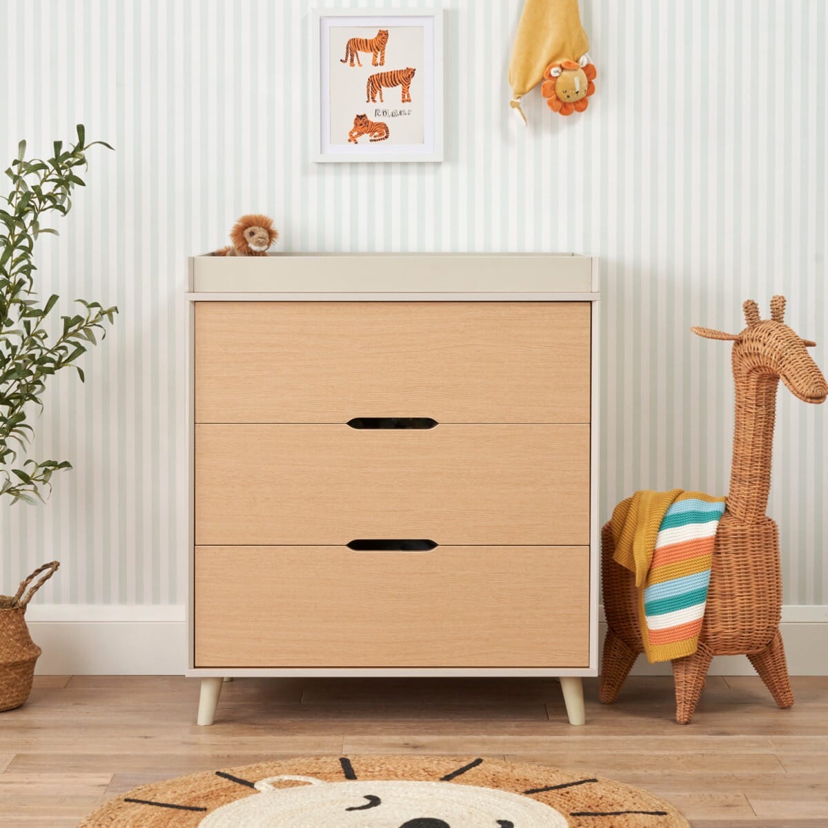 Tutti Bambini Hygge 2 Piece Room Set - Light Oak/White Sand