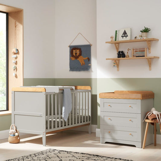Tuti Bambini Rio 2 Piece Room Set - Honey Oak & Dove Grey