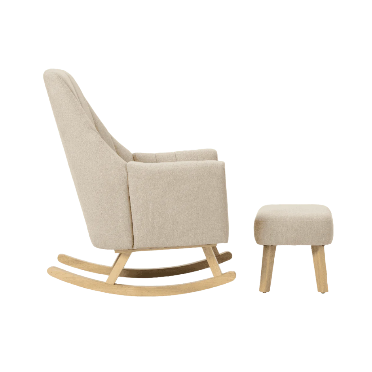 Tutti Bambini Jonah Rocking Chair & Foot Stool - Stone