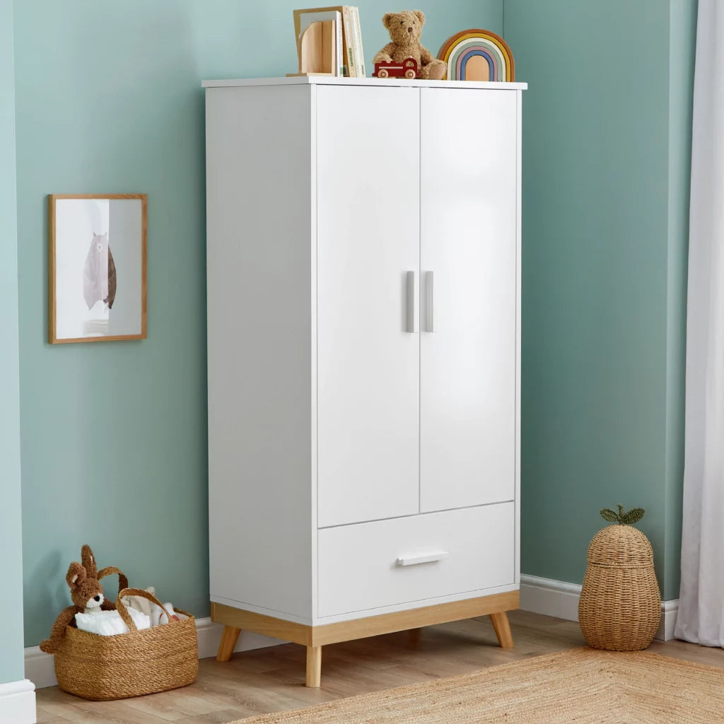 Mona Nursery Wardrobe – White