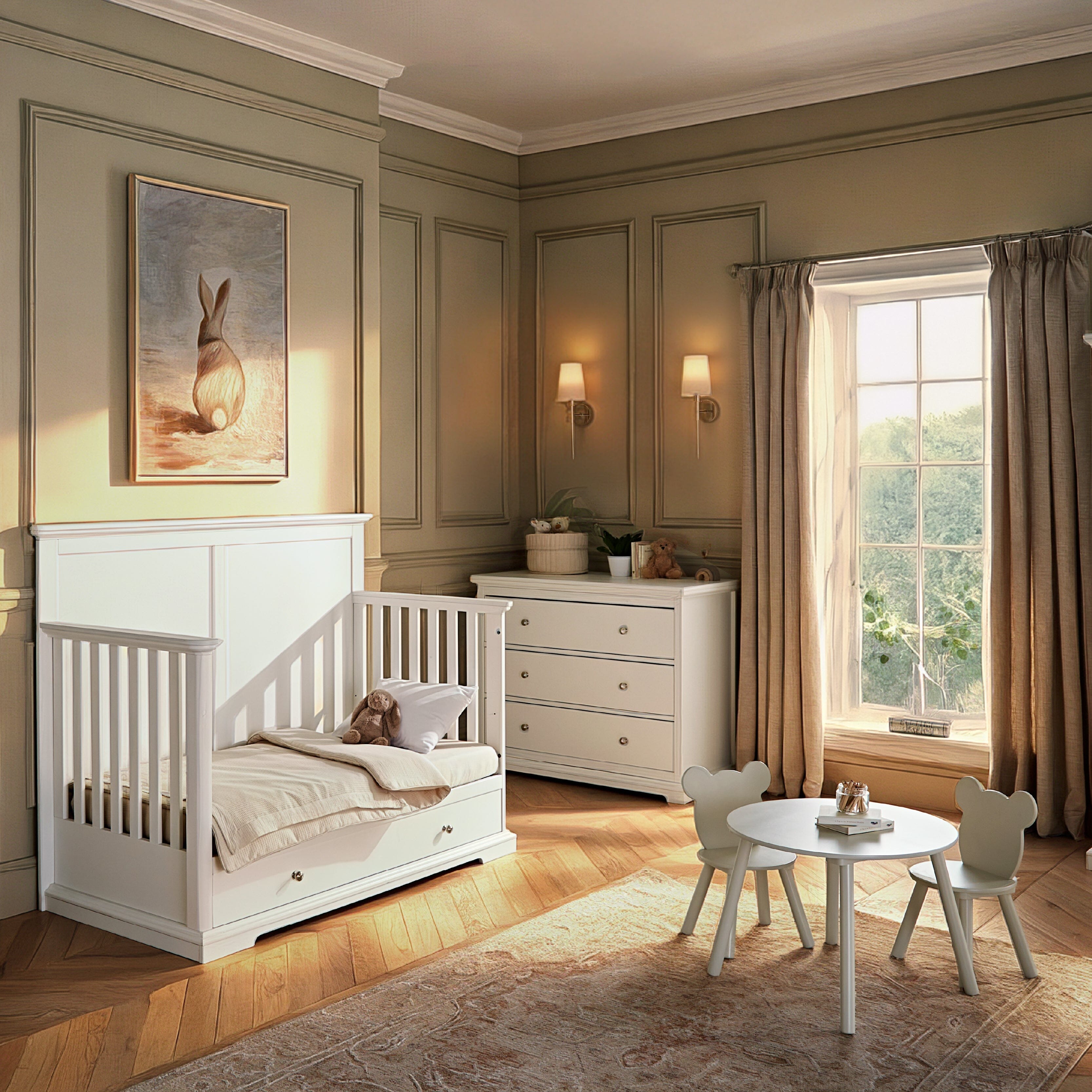 Beaumont Grand 3 Piece Nursery Furniture Set - White