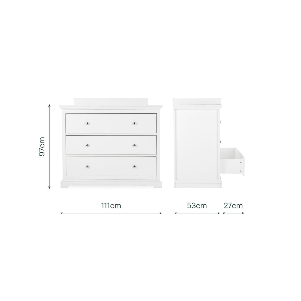 Beaumont Grand 2 Piece Nursery Furniture Set - White