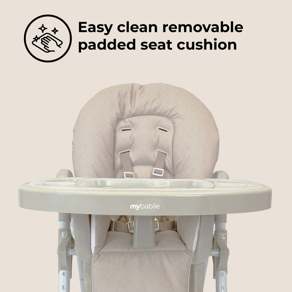 My Babiie Premium Highchair- Herringbone