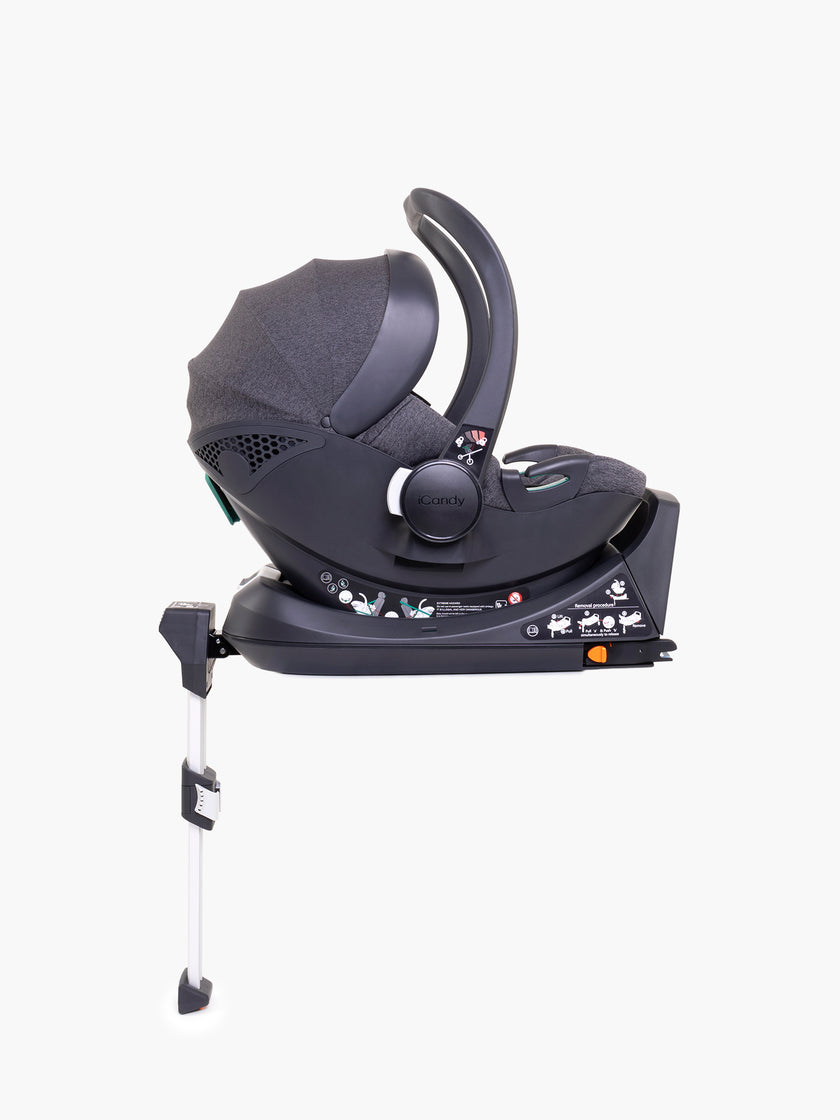 icandy Peach 7 Dark Grey Pushchair and Carrycot - Complete Car Seat Bundle