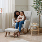 Tutti Bambi Jonah Luxe Rocking Chair & Foot Stool - Boucle Mushroom