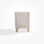 Tutti Bambini Harper Wingback Rocking Chair & Footstool - Teddy Mushroom