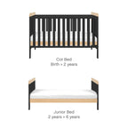 Tutti Bambini Rio 2 Piece Room Set - Honey Oak & Slate Grey