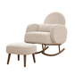 Tutti Bambini Micah Rocking Chair & Footstool - Boucle Fresh Cream