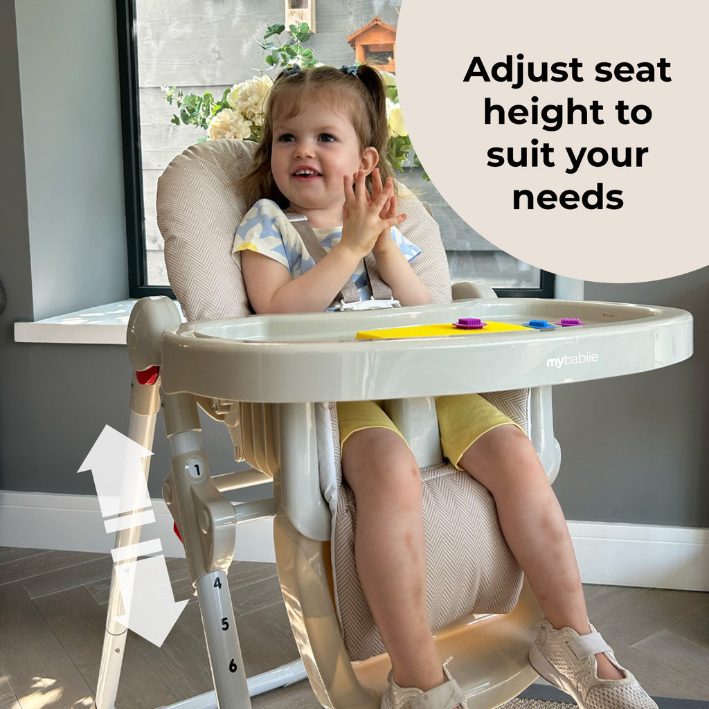 My Babiie Premium Highchair- Herringbone