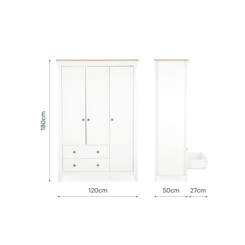 Clara Luxe 3 Piece Furniture Set - White & Ash