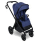 My Babiie MB450 LUXE 3-in-1 Travel System with Rotating Car Seat + Toddler Seat + Base - Indigo
