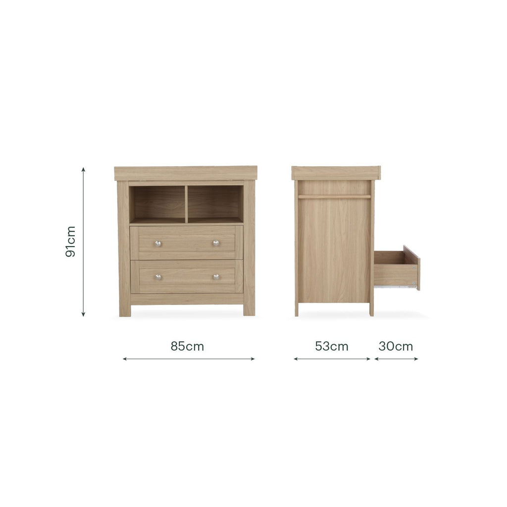 Burford 3 Piece Nursery Furniture Set - Oak
