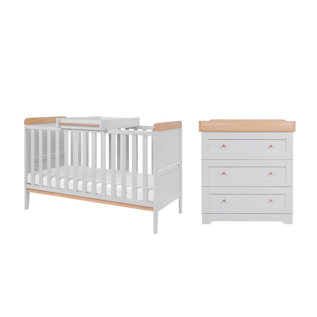 Tuti Bambini Rio 2 Piece Room Set - Honey Oak & Dove Grey