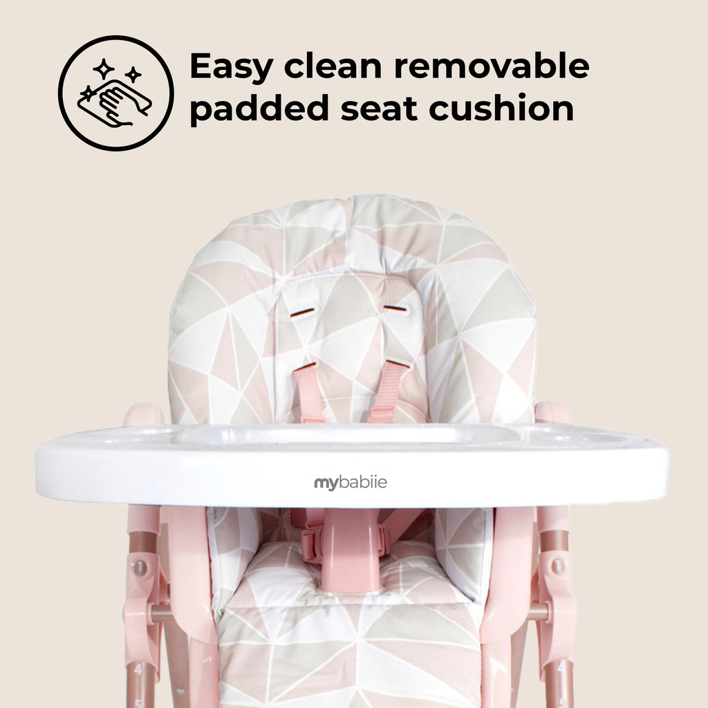 My Babiie Premium Highchair Rose Gold