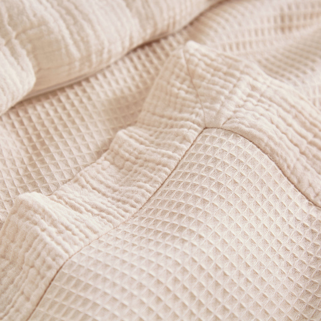 4 Piece Cot Bed Bedding Set - Cashmere Waffle