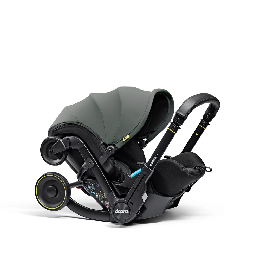Doona X Recline Car Seat & Stroller - Green Inc FREE Vehicle Seat Protector Worth £29.95!