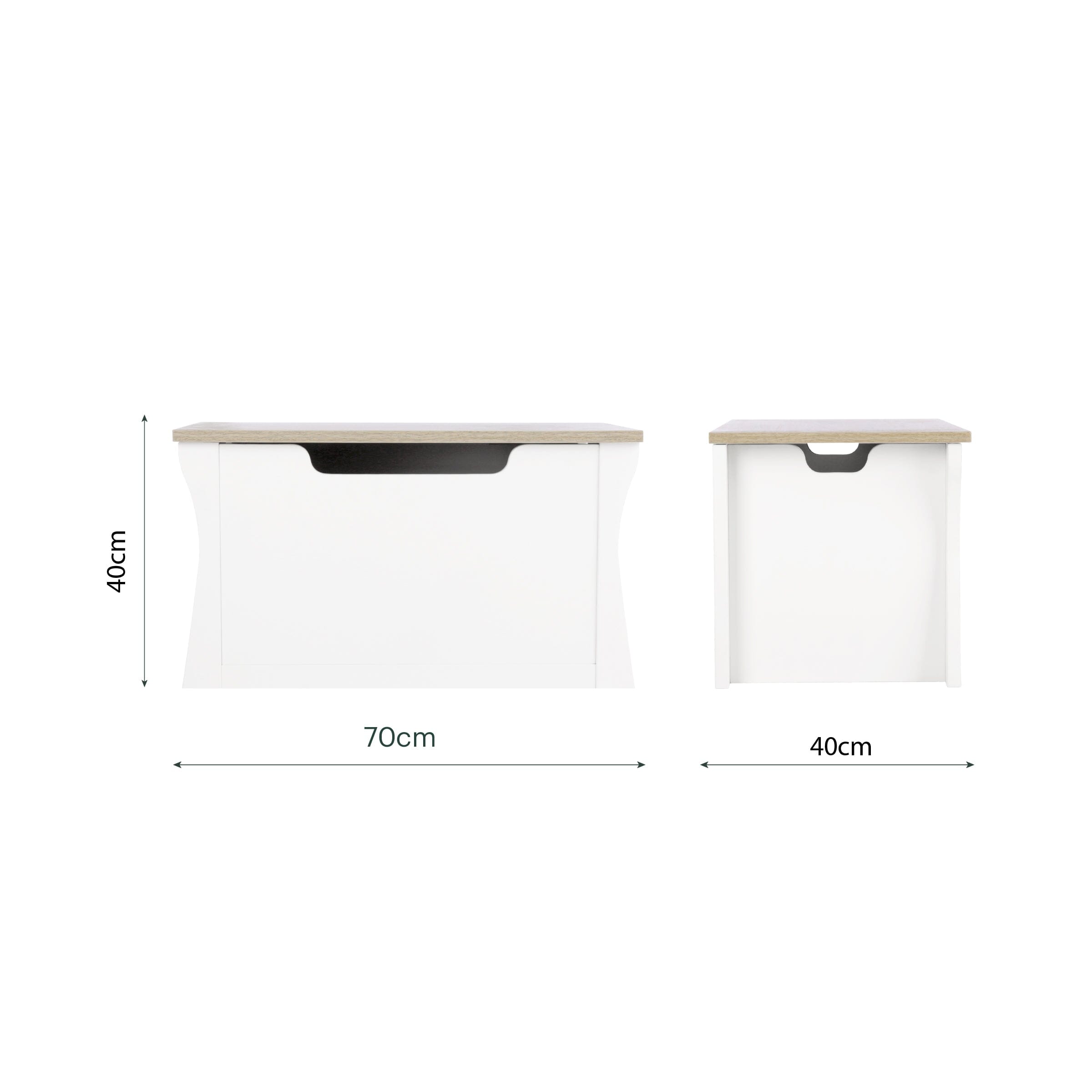 Clara Storage Box - White & Ash