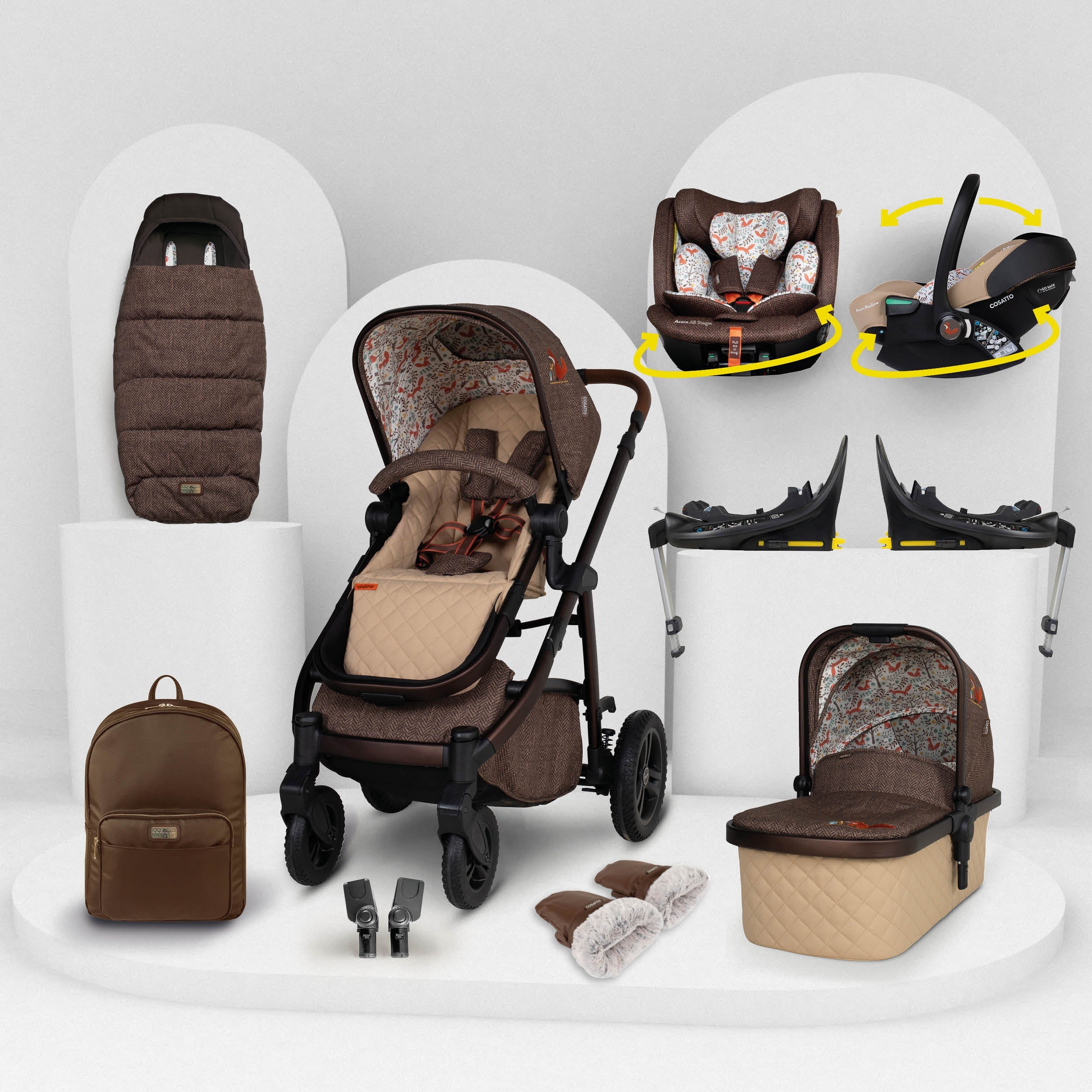 Cosatto Wow 3 All Stage Family Rotate & Recline 2 Base Bundle Foxford Hall
