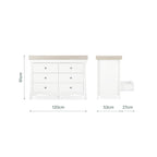 Clara 6 Drawer Dresser - White & Ash