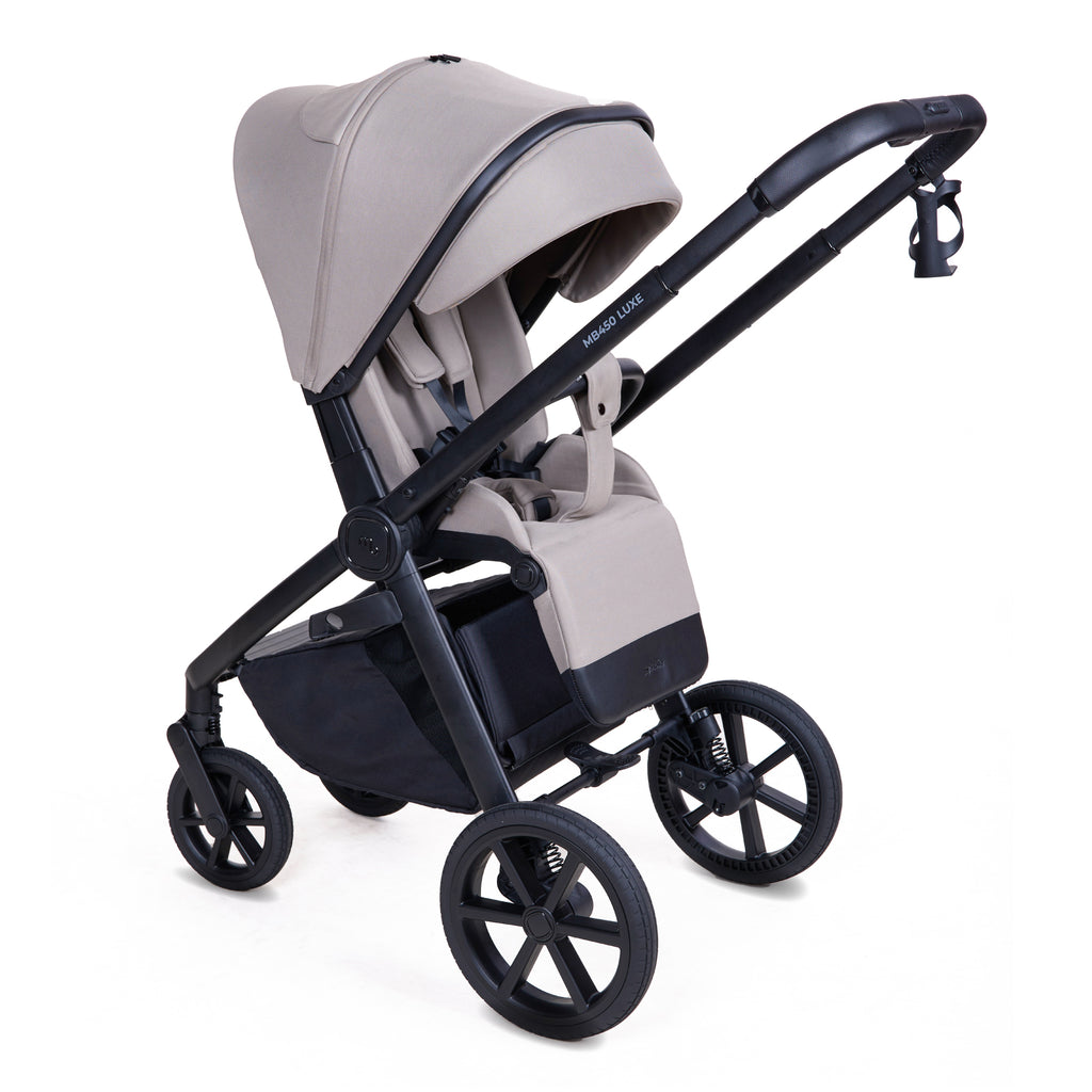 My Babiie MB450 LUXE 3-in-1 Travel System with Rotating Car Seat + Toddler Seat + Base - Mink