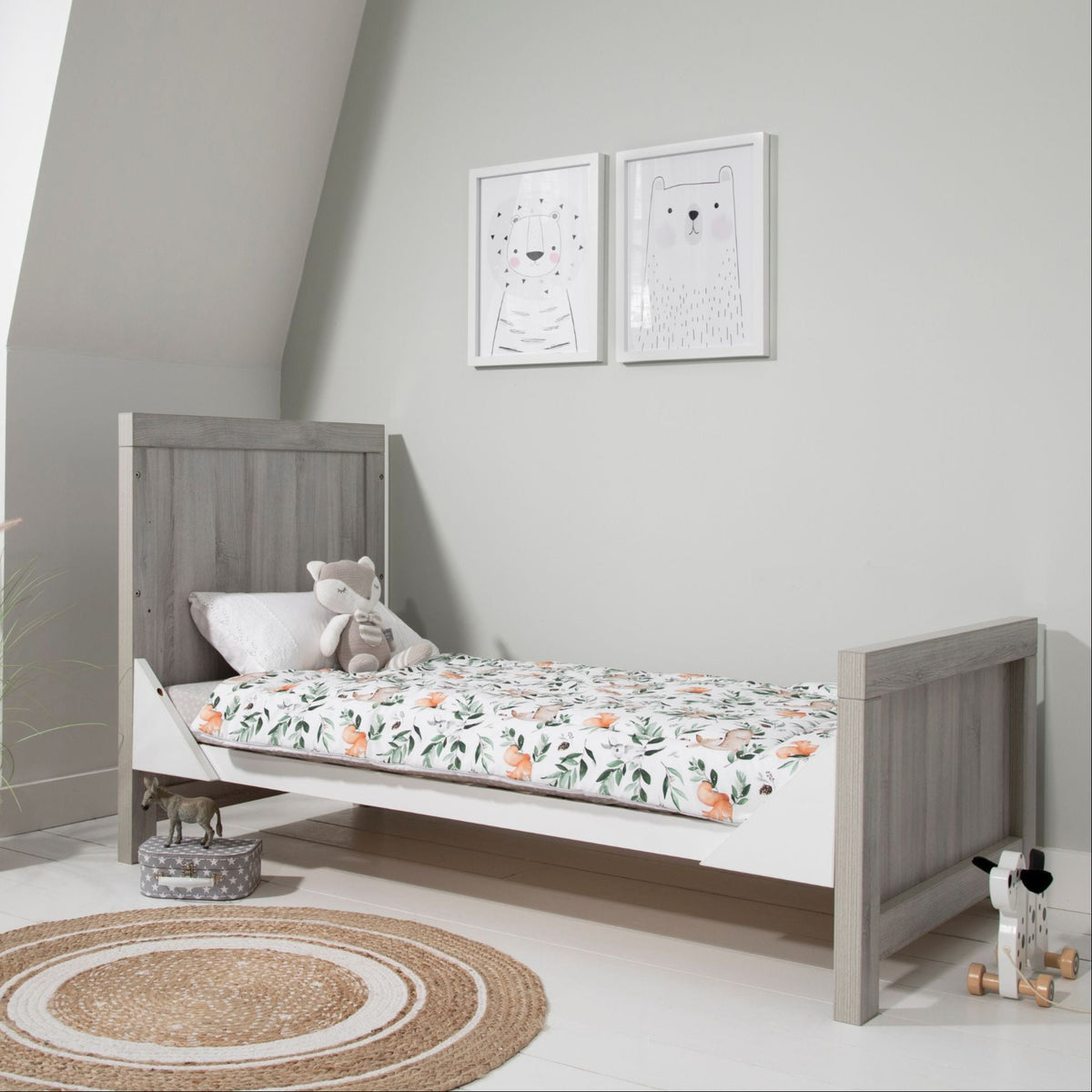 Tuti Bambini Modena 3 Piece Room Set - Grey Ash/White