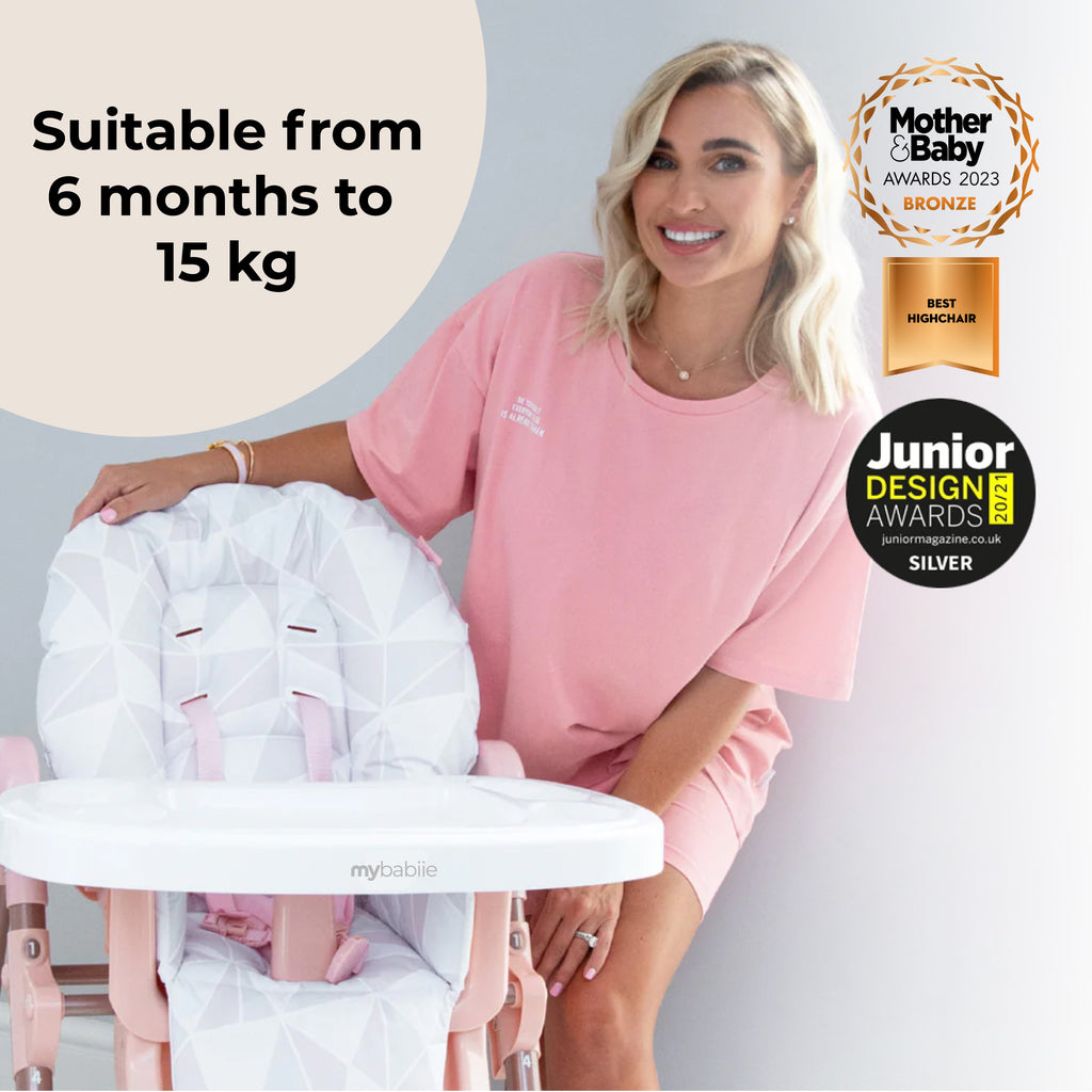 My Babiie Premium Highchair Rose Gold