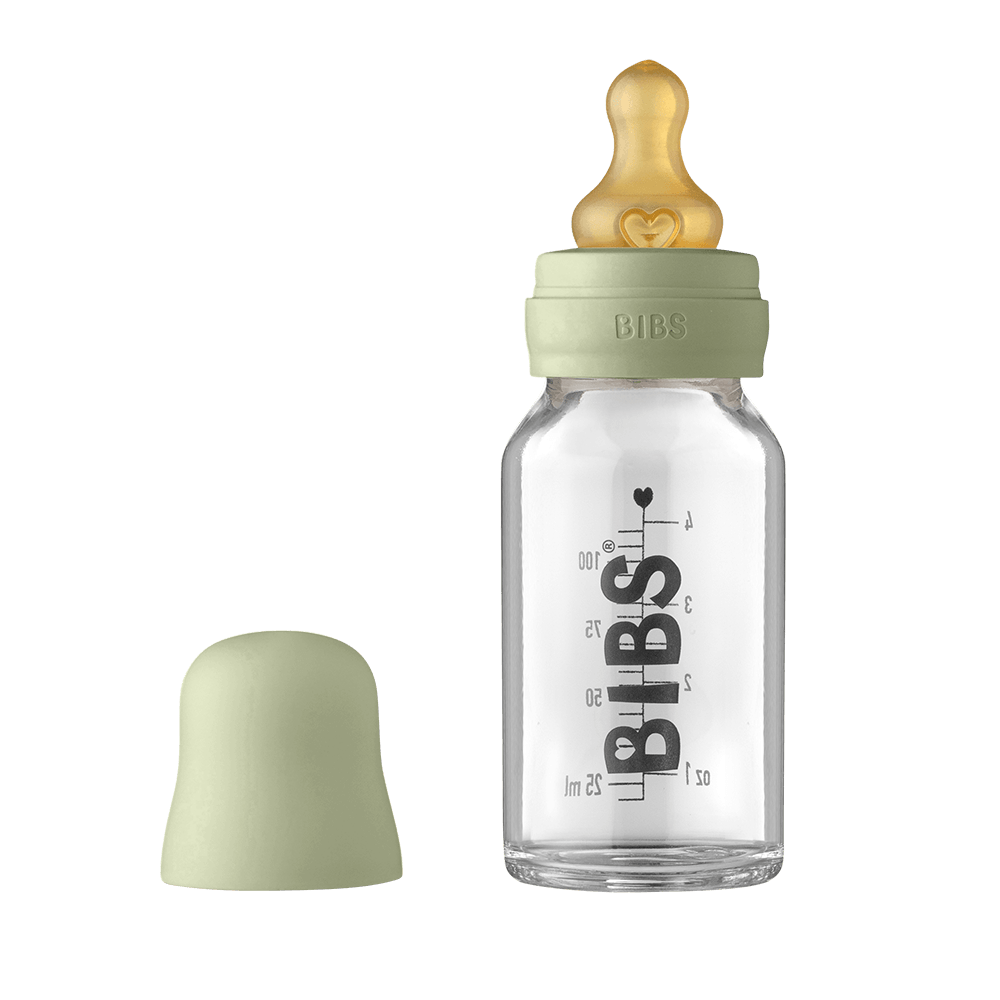 Bibs Baby Glass Bottle Complete Set 110ml - Sage