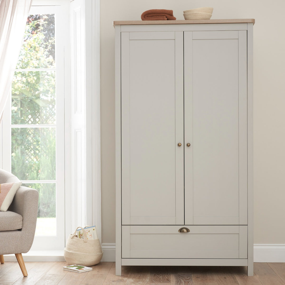 Tuti Bambini Verona 3 Piece Room Set - Dove Grey/Oak