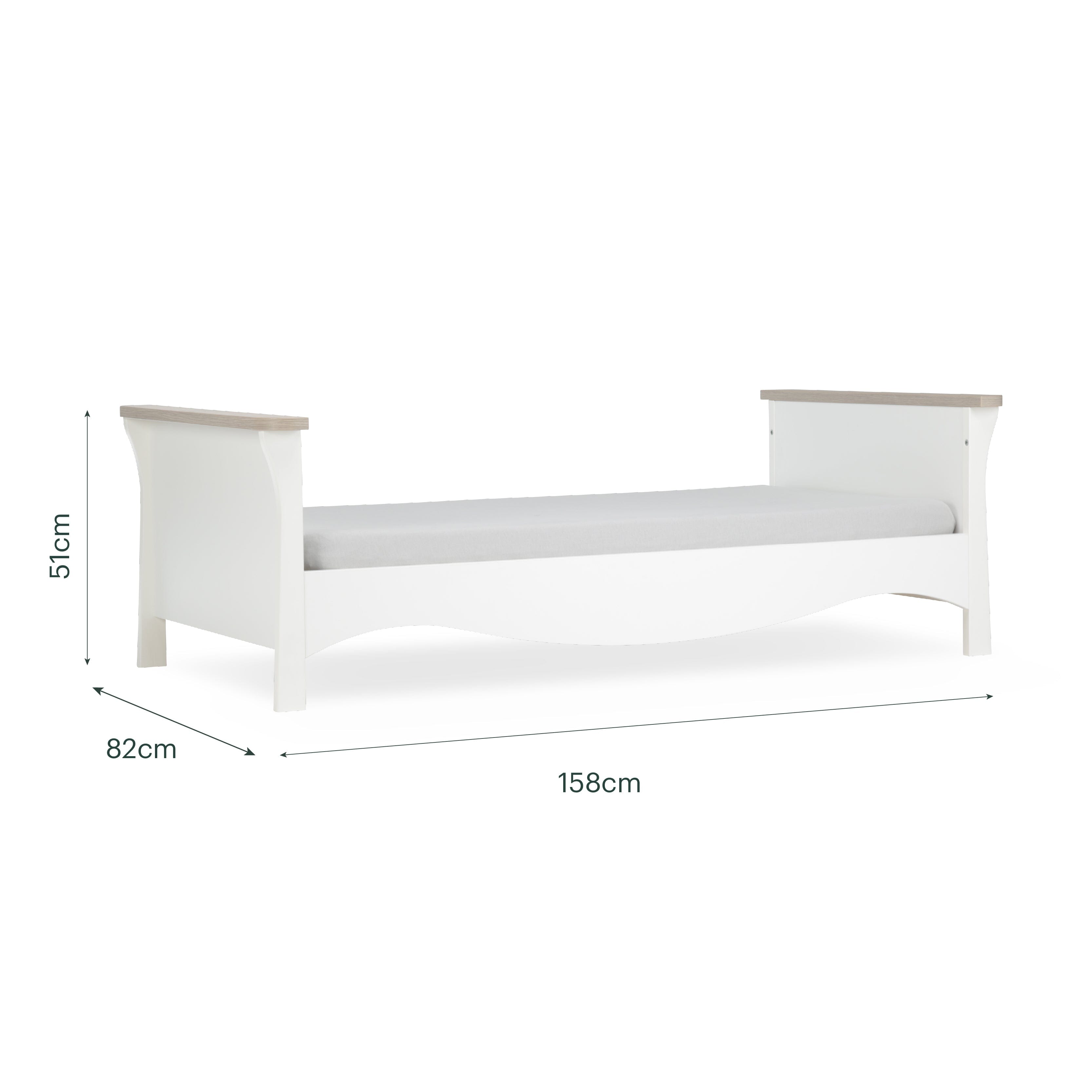 Clara Toddler Bed - White & Ash