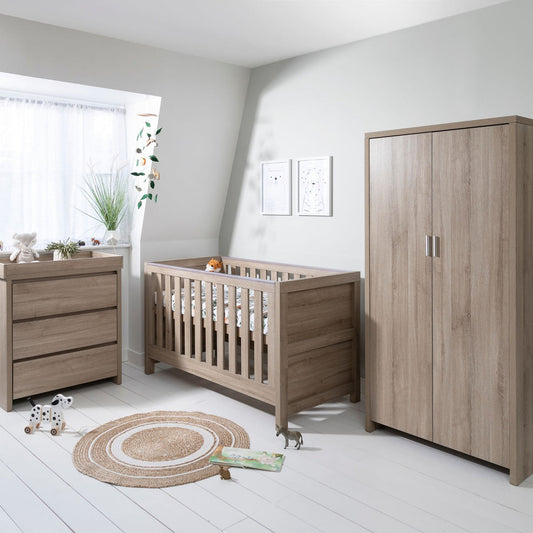 Tuti Bambini Modena 3 Piece Room Set - Oak