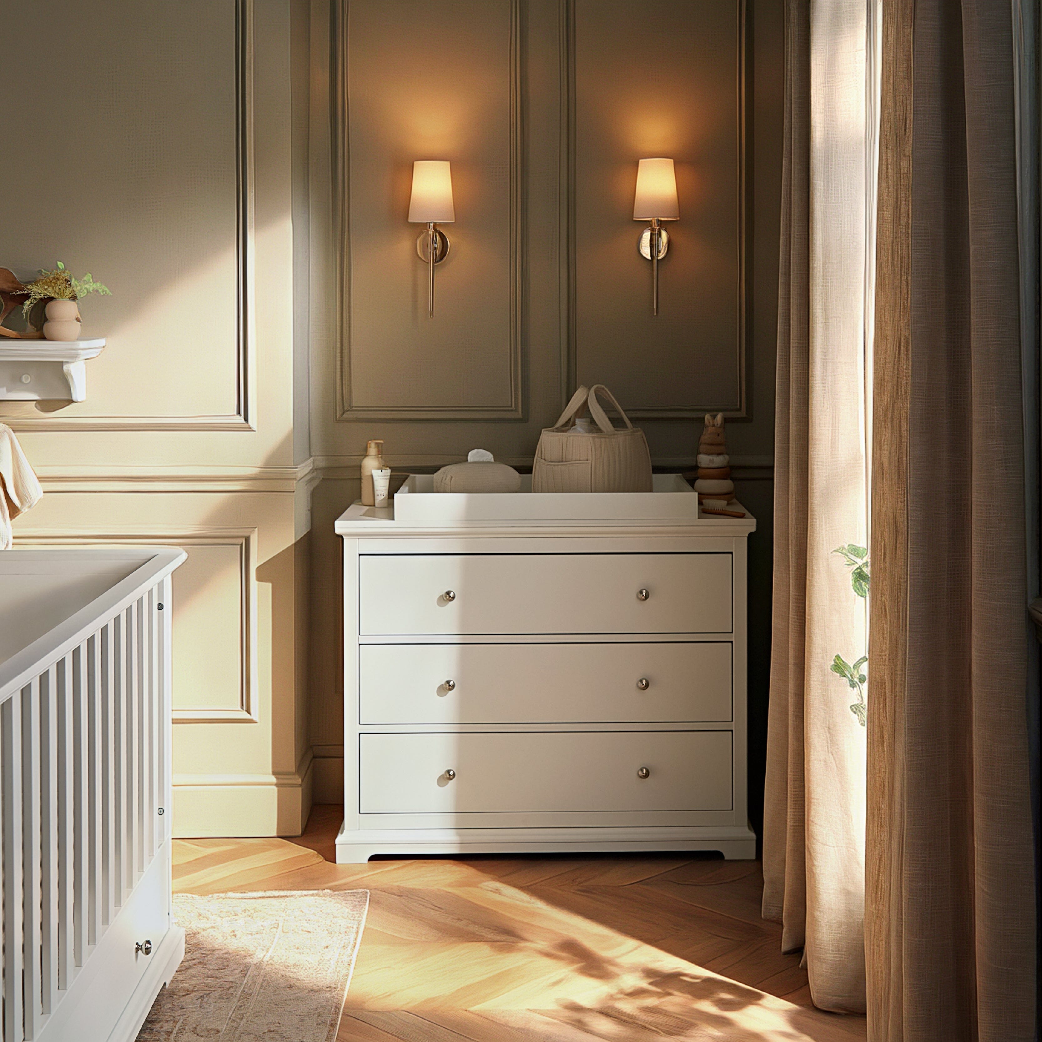 Beaumont Grand 3 Piece Nursery Furniture Set - White