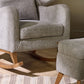 Tutti Bambini Harper Wingback Rocking Chair & Footstool - Cloud Grey