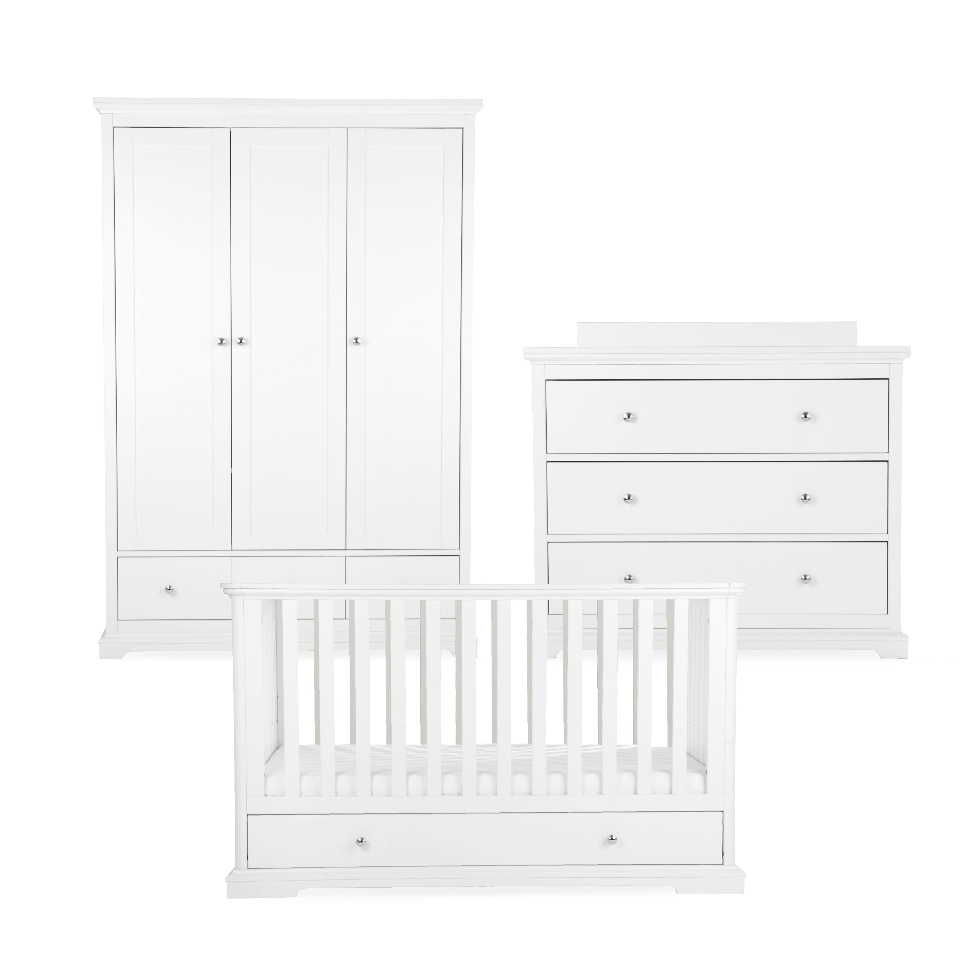 Beaumont 3 Piece Nursery Furniture Set - White