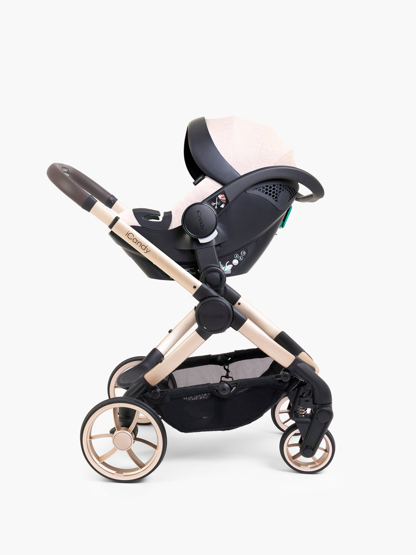 icandy Peach 7 Biscotti Pushchair and Carrycot - Complete Car Seat Bundle
