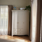 Clara 3 Door Triple Wardrobe - Cashmere & Ash