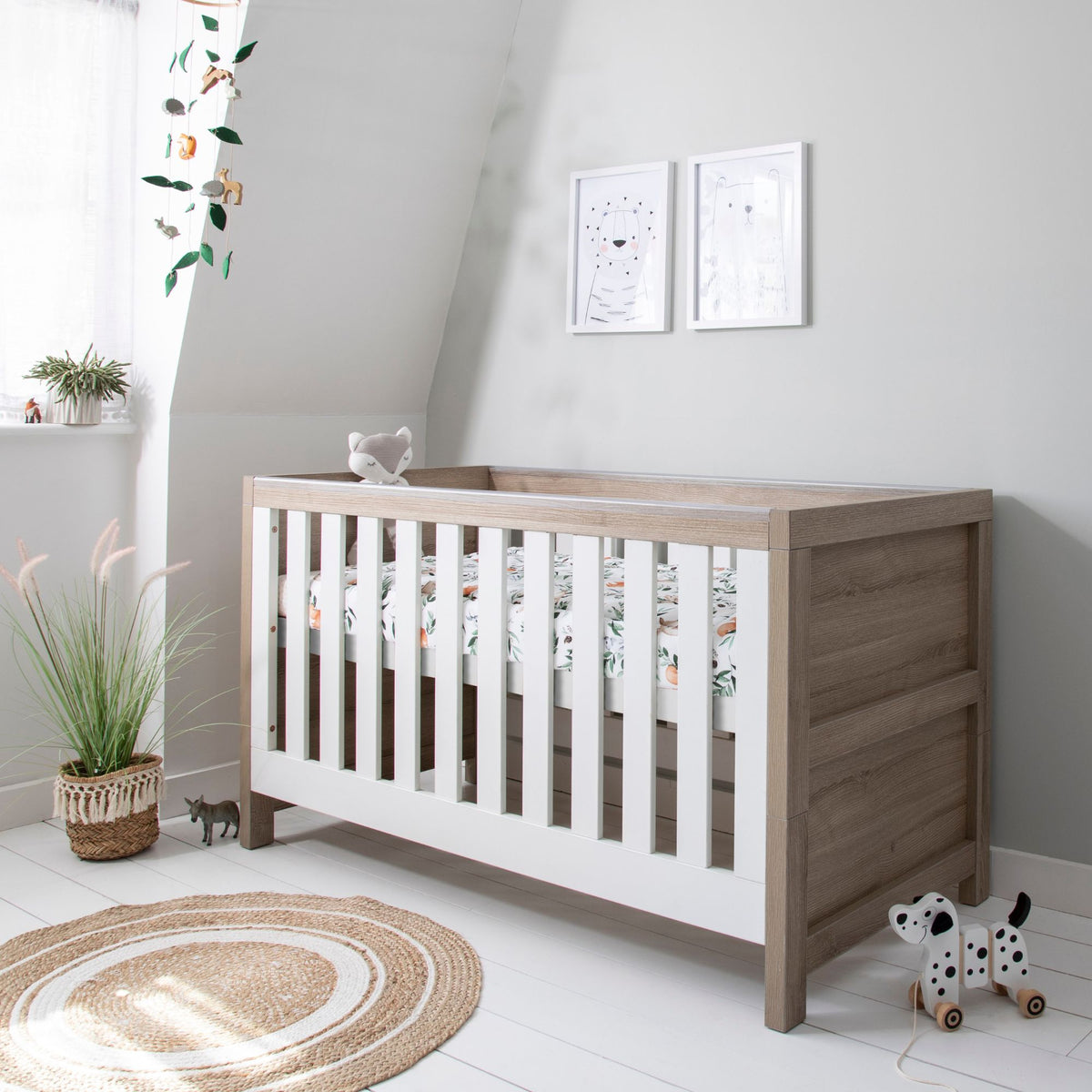 Tuti Bambini Modena 3 Piece Room Set - White/Oak