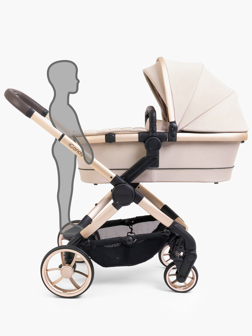icandy Peach 7 Biscotti Pushchair and Carrycot - Complete Car Seat Bundle