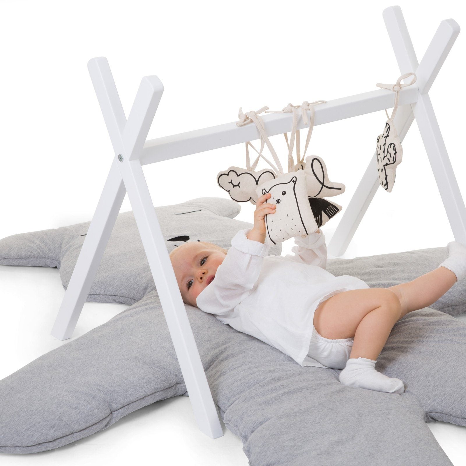 Teddy Bear Playmat Big 150cm Jersey Grey