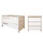 Tuti Bambini Modena 2 Piece Room Set - White/Oak