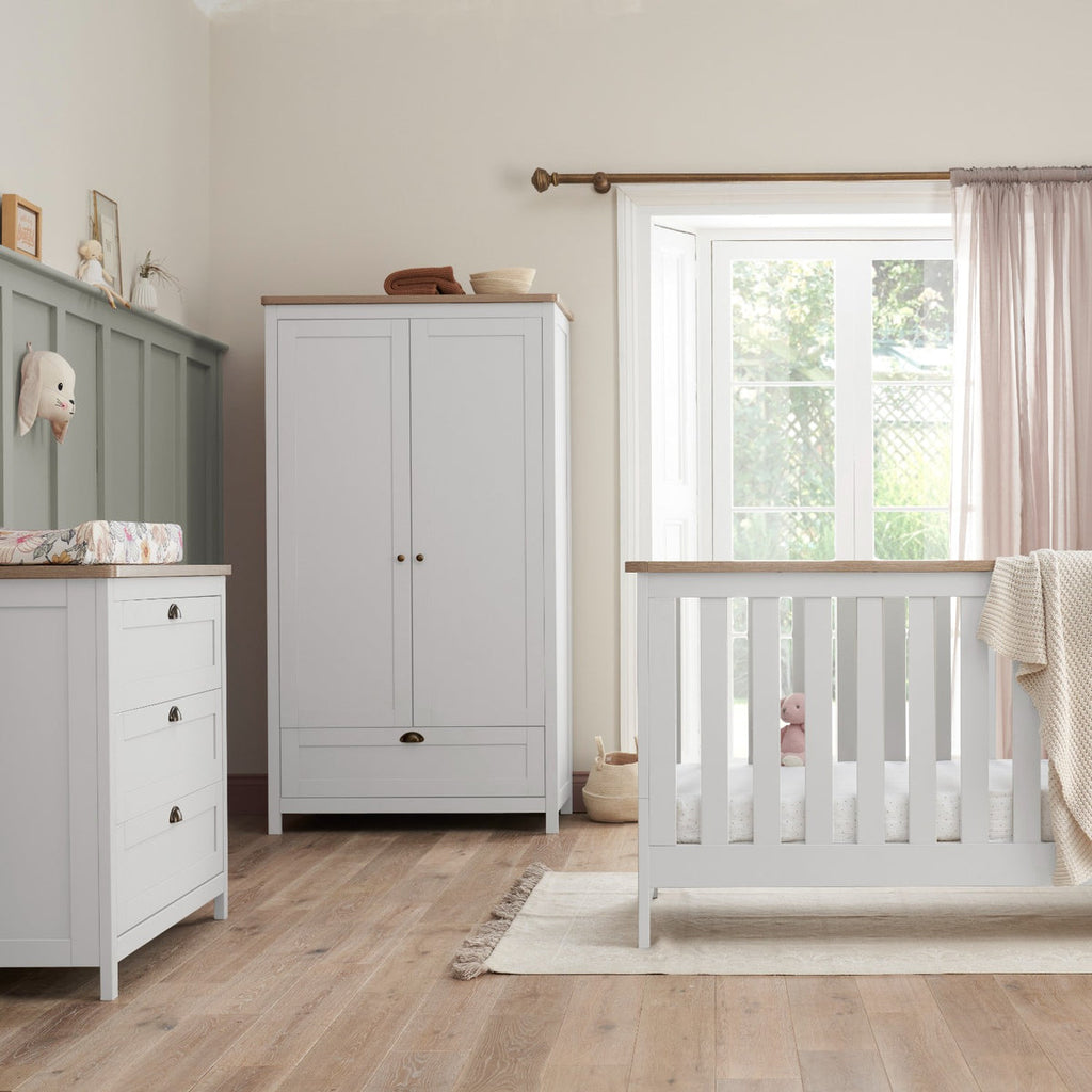 Tutti Bambini Verona 3 Piece Room Set - White/Oak