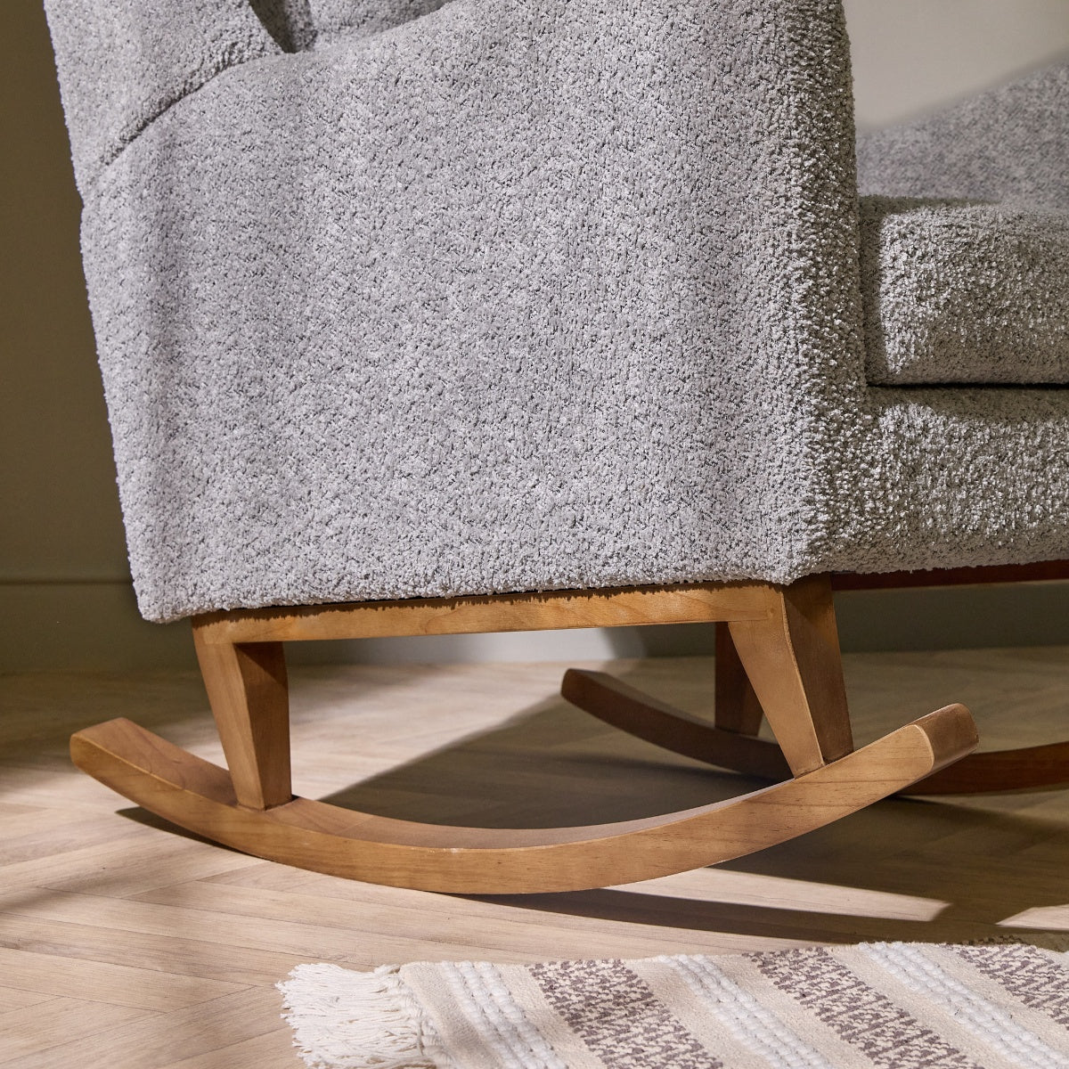 Tutti Bambini Harper Wingback Rocking Chair & Footstool - Cloud Grey