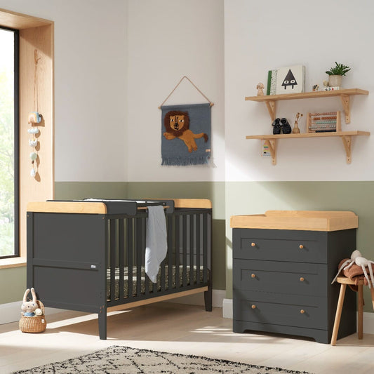 Tuti Bambini Rio 2 Piece Room Set - Honey Oak & Slate Grey