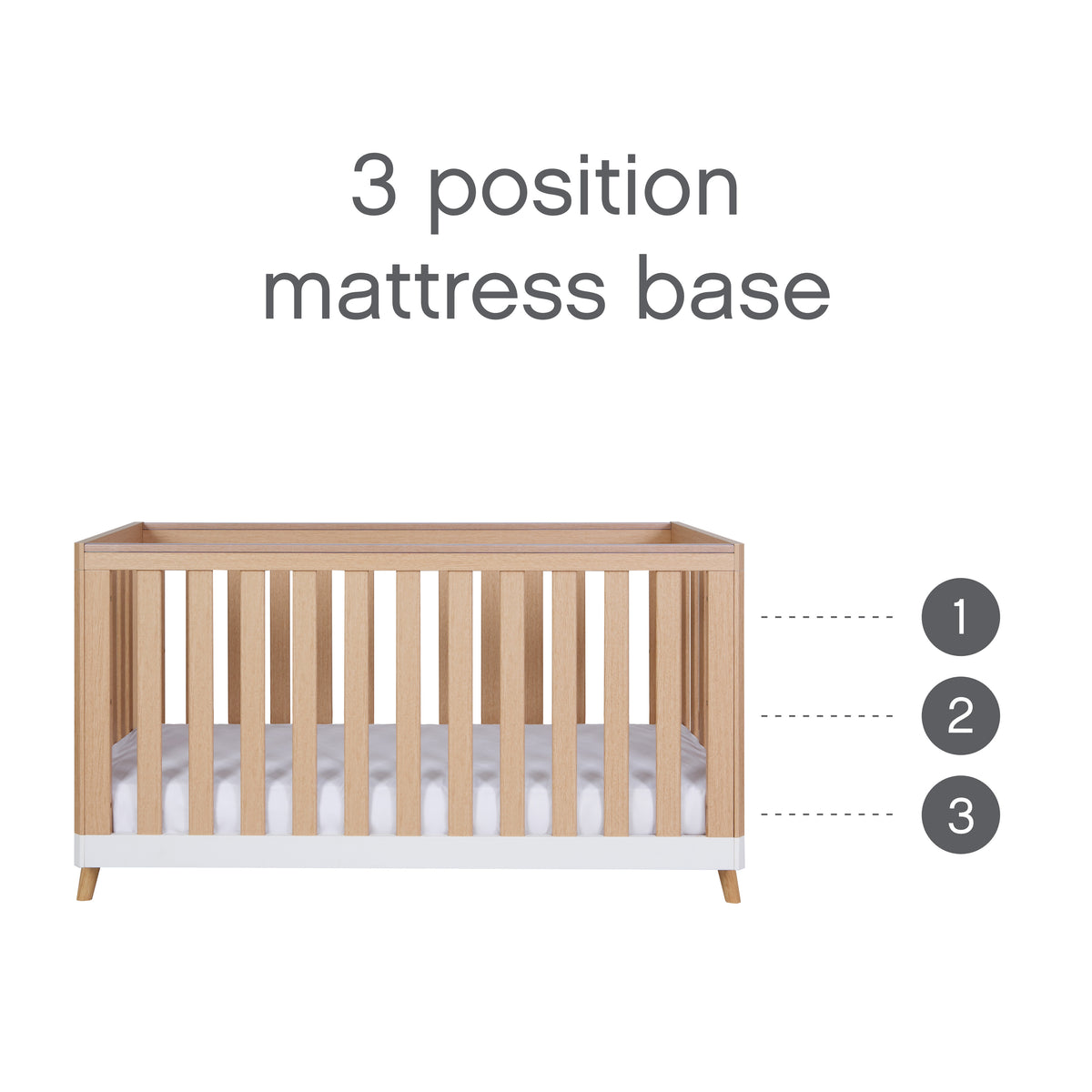 Tutti Bambini Hygge 2 Piece Room Set - White/Light Oak