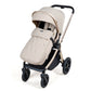 My Babiie MB450 LUXE 3-in-1 Travel System with Rotating Car Seat + Toddler Seat + Base - Feather