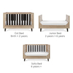 Tutti Bambini Como 3 Piece Room Set - Distressed Oak/Slate Grey