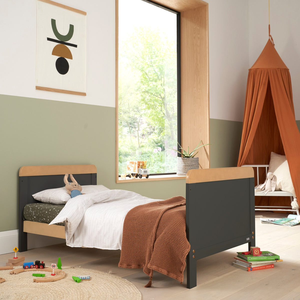 Tuti Bambini Rio 2 Piece Room Set - Honey Oak & Slate Grey