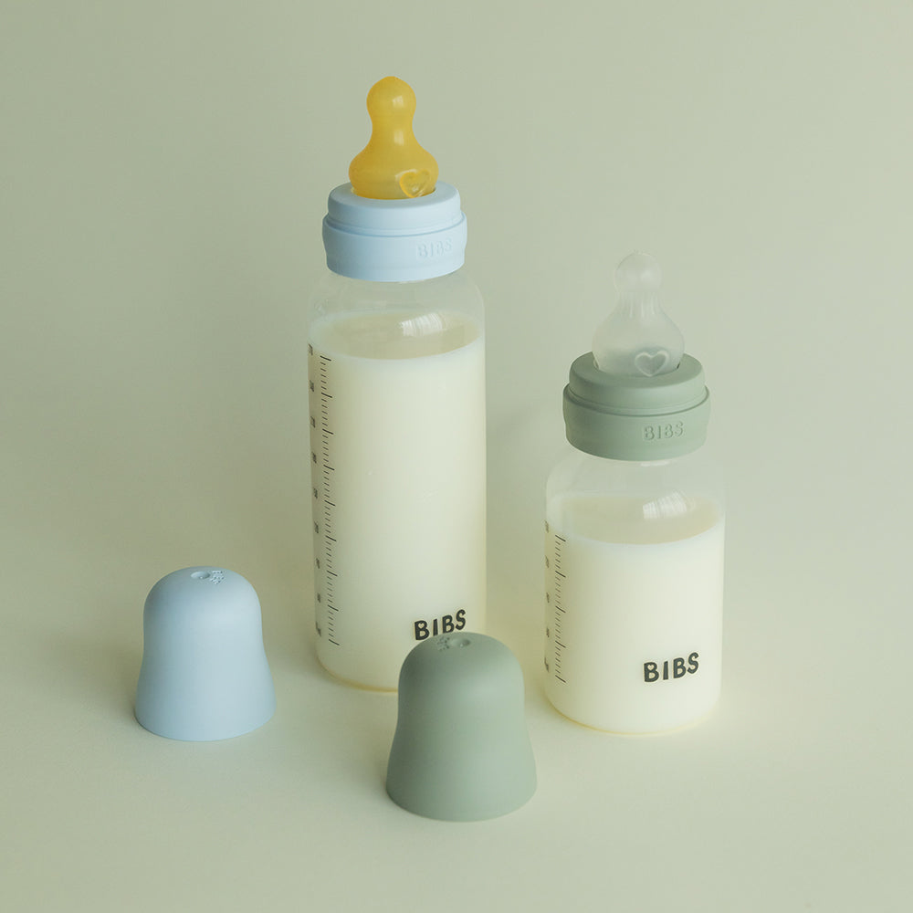 BIBS Baby BPA-Free PP Bottle Set 270ml 2 Pack Latex - Ivory